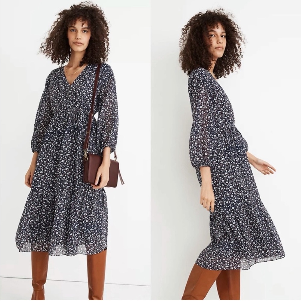 Madewell Floral Harvest Vine Midi Dress